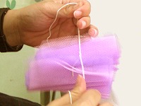 花たわし作成作業